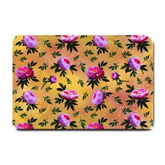 Delicate Peonies Small Doormat  by SychEva