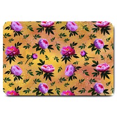 Delicate Peonies Large Doormat  by SychEva