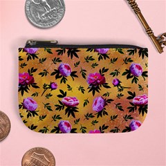 Delicate Peonies Mini Coin Purse by SychEva