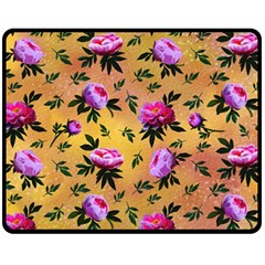 Delicate Peonies Fleece Blanket (medium)  by SychEva