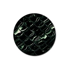 Dragon Scales Rubber Round Coaster (4 Pack)  by PollyParadise