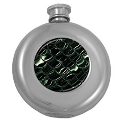 Dragon Scales Round Hip Flask (5 Oz) by PollyParadise