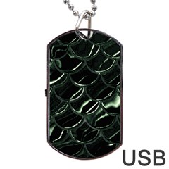 Dragon Scales Dog Tag Usb Flash (one Side) by PollyParadise