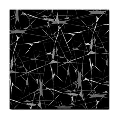 Black And White Splatter Abstract Print Tile Coaster by dflcprintsclothing