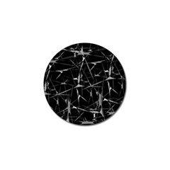 Black And White Splatter Abstract Print Golf Ball Marker