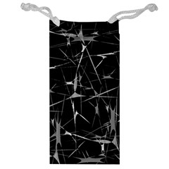 Black And White Splatter Abstract Print Jewelry Bag by dflcprintsclothing