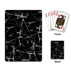 Black And White Splatter Abstract Print Playing Cards Single Design (rectangle)