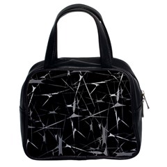 Black And White Splatter Abstract Print Classic Handbag (two Sides) by dflcprintsclothing