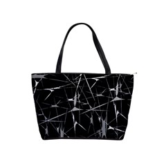 Black And White Splatter Abstract Print Classic Shoulder Handbag