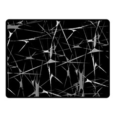 Black And White Splatter Abstract Print Fleece Blanket (small)