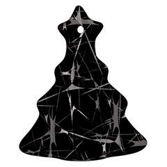 Black And White Splatter Abstract Print Christmas Tree Ornament (two Sides) by dflcprintsclothing