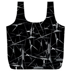 Black And White Splatter Abstract Print Full Print Recycle Bag (xxxl) by dflcprintsclothing