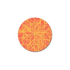 Orange/yellow Line Pattern Golf Ball Marker (4 Pack) by LyleHatchDesign