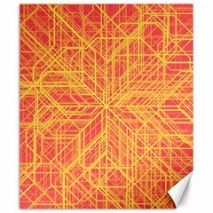 Orange/yellow Line Pattern Canvas 20  X 24  by LyleHatchDesign