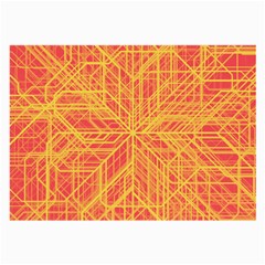 Orange/yellow Line Pattern Large Glasses Cloth (2 Sides) by LyleHatchDesign