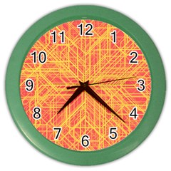 Orange/yellow Line Pattern Color Wall Clock