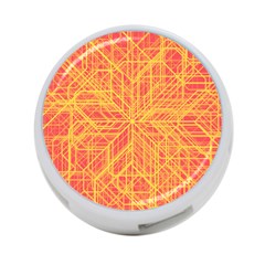 Orange/yellow Line Pattern 4-port Usb Hub (one Side) by LyleHatchDesign