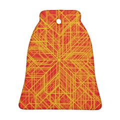 Orange/yellow Line Pattern Ornament (bell)