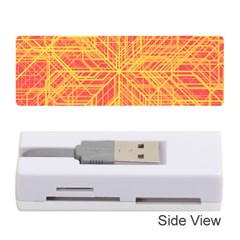 Orange/yellow Line Pattern Memory Card Reader (stick) by LyleHatchDesign