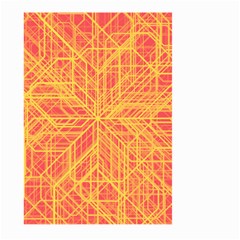 Orange/yellow Line Pattern Large Garden Flag (two Sides) by LyleHatchDesign