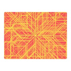 Orange/yellow Line Pattern Double Sided Flano Blanket (mini)  by LyleHatchDesign