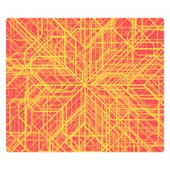 Orange/yellow Line Pattern Double Sided Flano Blanket (small)  by LyleHatchDesign