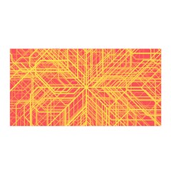 Orange/yellow Line Pattern Satin Wrap by LyleHatchDesign