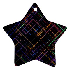 Criss-cross Pattern (multi-colored) Ornament (star) by LyleHatchDesign