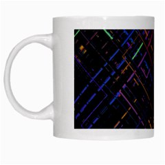 Criss-cross Pattern (multi-colored) White Mugs