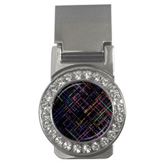 Criss-cross Pattern (multi-colored) Money Clips (cz) 