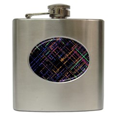 Criss-cross Pattern (multi-colored) Hip Flask (6 Oz) by LyleHatchDesign