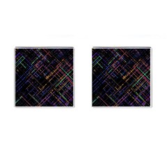 Criss-cross Pattern (multi-colored) Cufflinks (square) by LyleHatchDesign