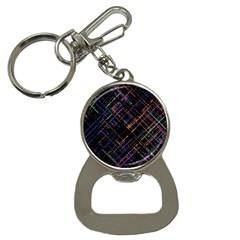 Criss-cross Pattern (multi-colored) Bottle Opener Key Chain by LyleHatchDesign