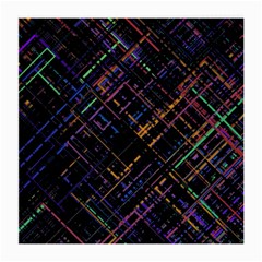 Criss-cross Pattern (multi-colored) Medium Glasses Cloth (2 Sides) by LyleHatchDesign