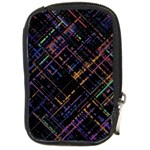 Criss-cross Pattern (multi-colored) Compact Camera Leather Case Front