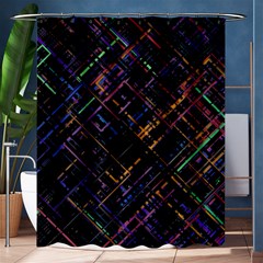 Criss-cross Pattern (multi-colored) Shower Curtain 60  X 72  (medium)  by LyleHatchDesign