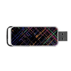 Criss-cross Pattern (multi-colored) Portable Usb Flash (two Sides) by LyleHatchDesign