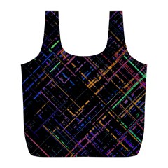 Criss-cross Pattern (multi-colored) Full Print Recycle Bag (l) by LyleHatchDesign