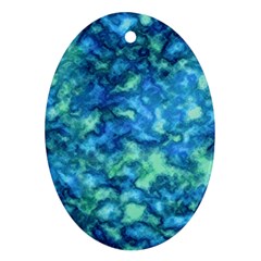 Deep Blues Ornament (oval) by AlkaravanCreations