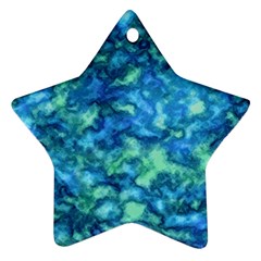 Deep Blues Ornament (star) by AlkaravanCreations