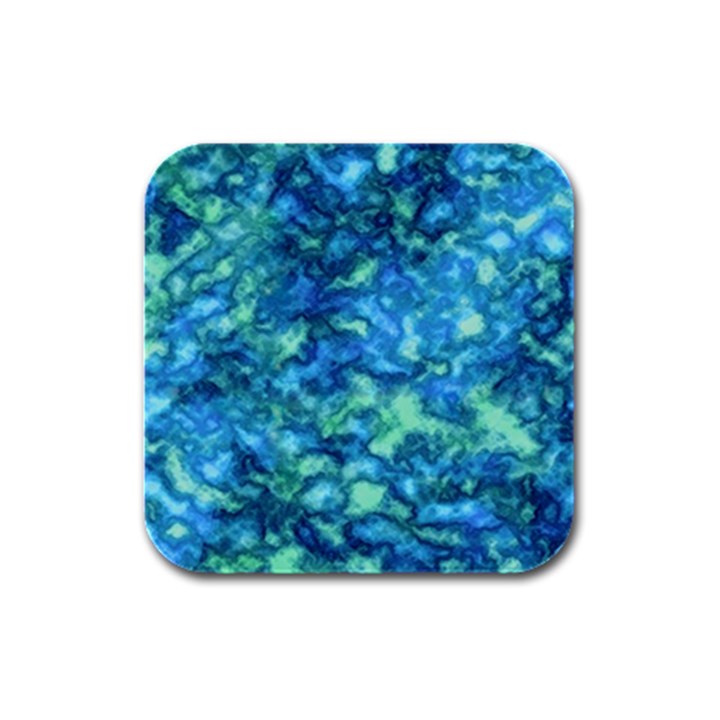 Deep Blues Rubber Square Coaster (4 pack) 