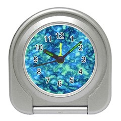 Deep Blues Travel Alarm Clock by AlkaravanCreations