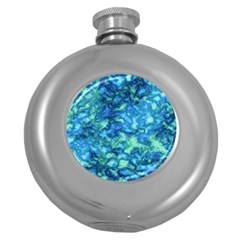 Deep Blues Round Hip Flask (5 Oz)