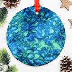 Deep Blues Round Ornament (Two Sides) Front