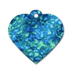 Deep Blues Dog Tag Heart (two Sides)