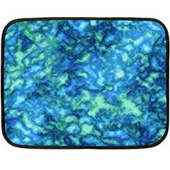 Deep Blues Fleece Blanket (mini) by AlkaravanCreations