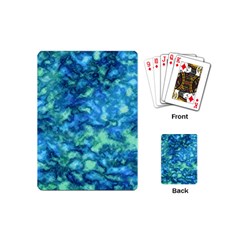 Deep Blues Playing Cards Single Design (mini) by AlkaravanCreations