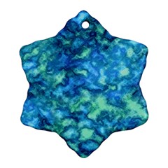 Deep Blues Snowflake Ornament (two Sides)