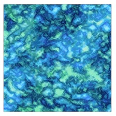 Deep Blues Large Satin Scarf (square)