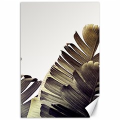 Vintage Banana Leaves Canvas 12  X 18  by goljakoff